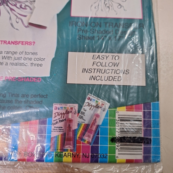 NOS 1991 DIZZLE Pre-Shaded Victorian Fans 14" X 17" Sheet Hot Iron On #52092 - Picture 6 of 10